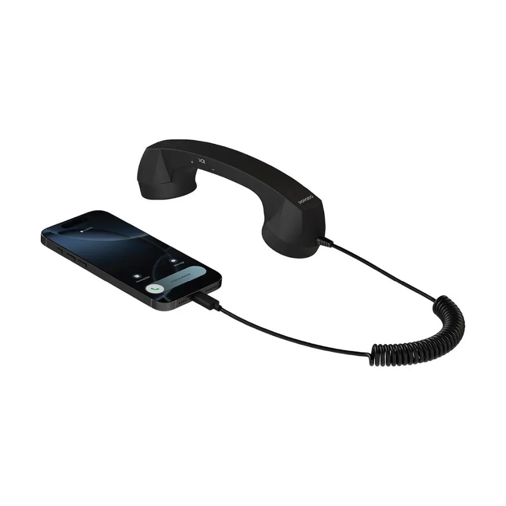 Porodo Classic Retro Phone Handset Black — image 3