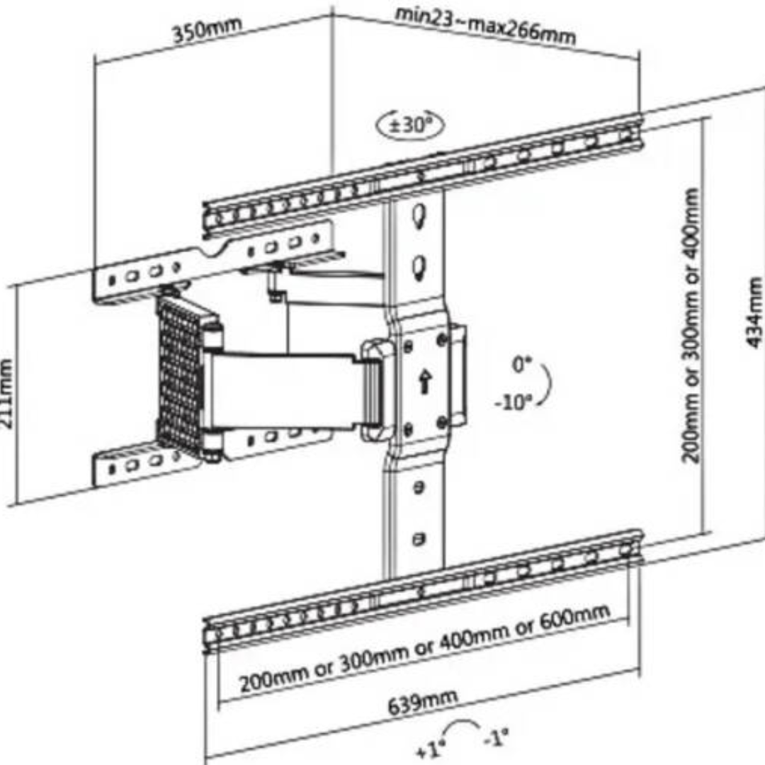 SKILL TECH SH 442P Ultra Slim Articulating TV Wall Mount — image 3