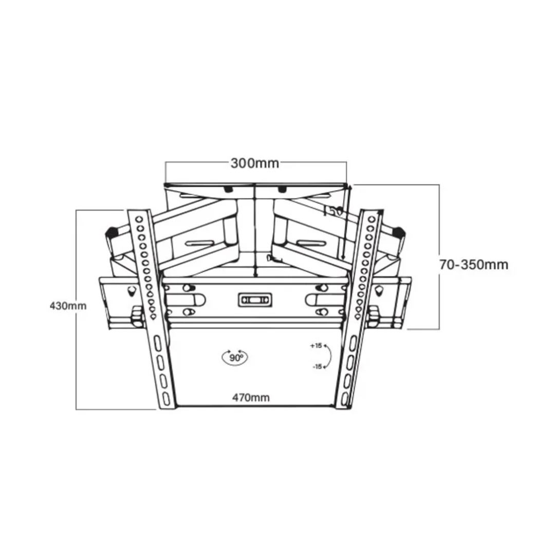 SKILL TECH SH 360P Super Economy Double Arm Full-Motion TV Wall Mount — image 3