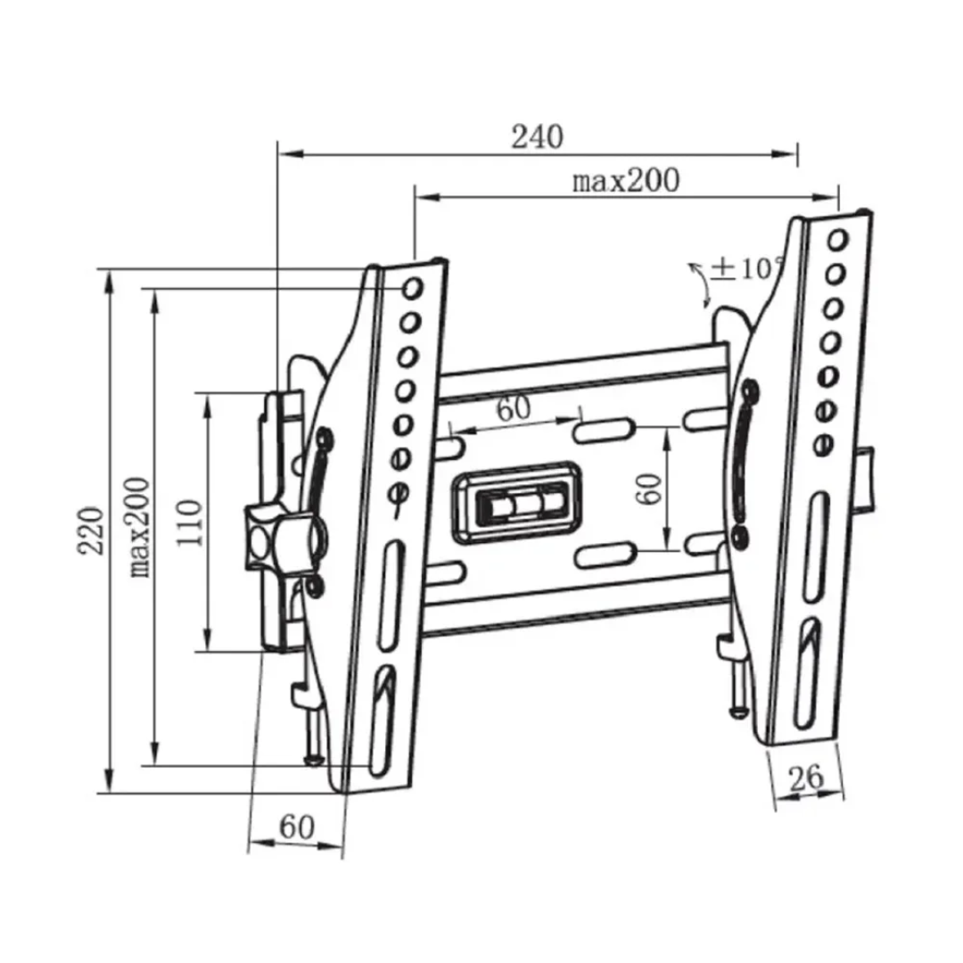 SKILL TECH SH 20T Economy Tilt LED/LCD TV Wall Mount — image 3