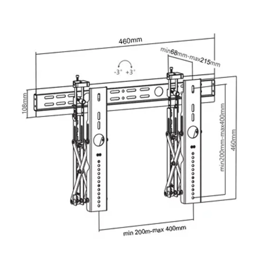 SKILL TECH SVW01 46T Landscape/Portrait Pop-Out Video Wall Mount — image 3