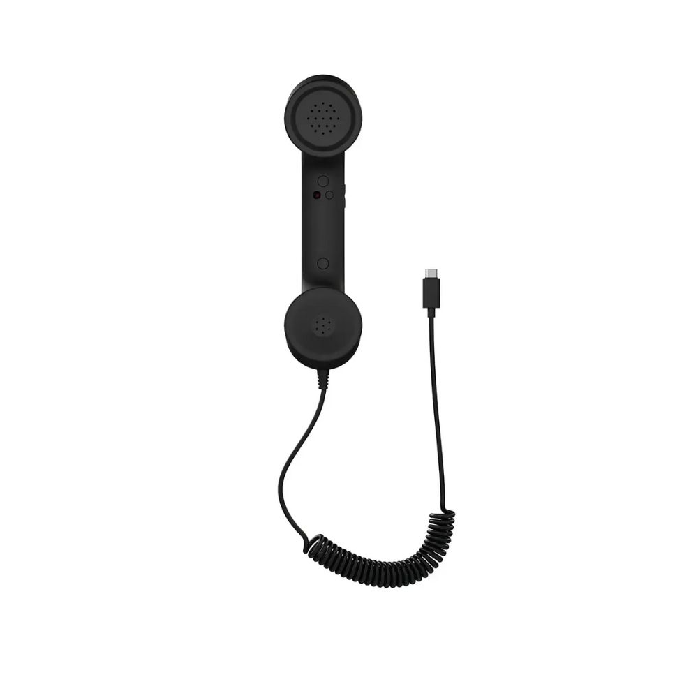 Porodo Classic Retro Phone Handset Black — image 4