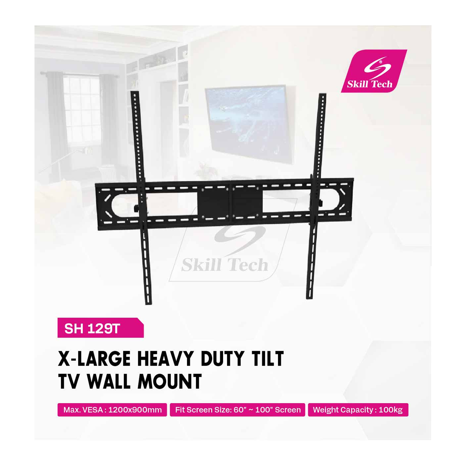 SKILL MOUNT SH 129T X-Large Heavy Duty Tilt TV Wall Mount — image 3