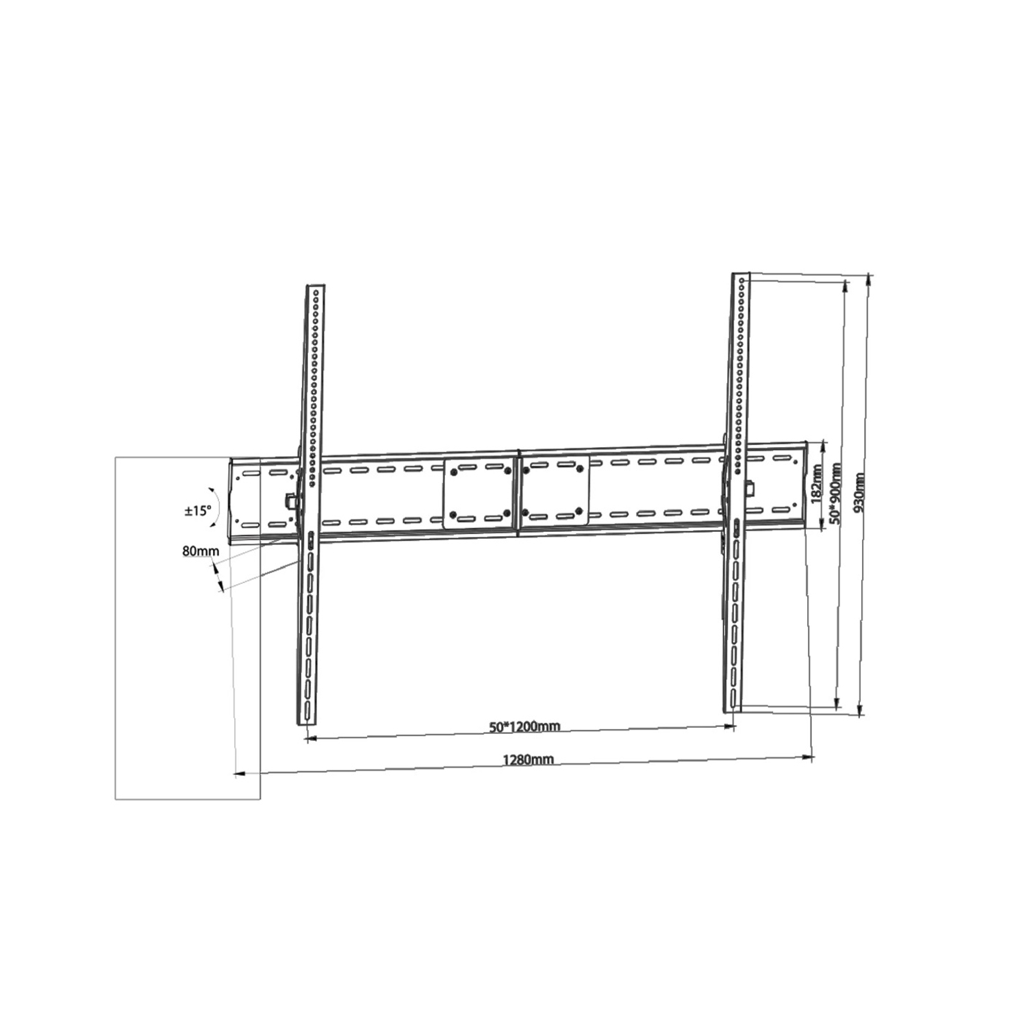 SKILL MOUNT SH 129T X-Large Heavy Duty Tilt TV Wall Mount — image 2