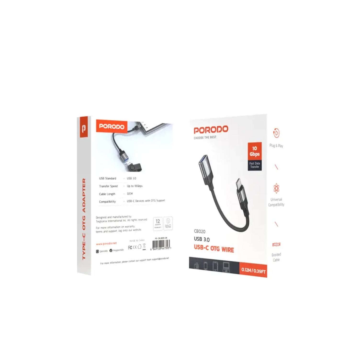 Porodo USB C OTG Braided Wire CBL020 — image 2