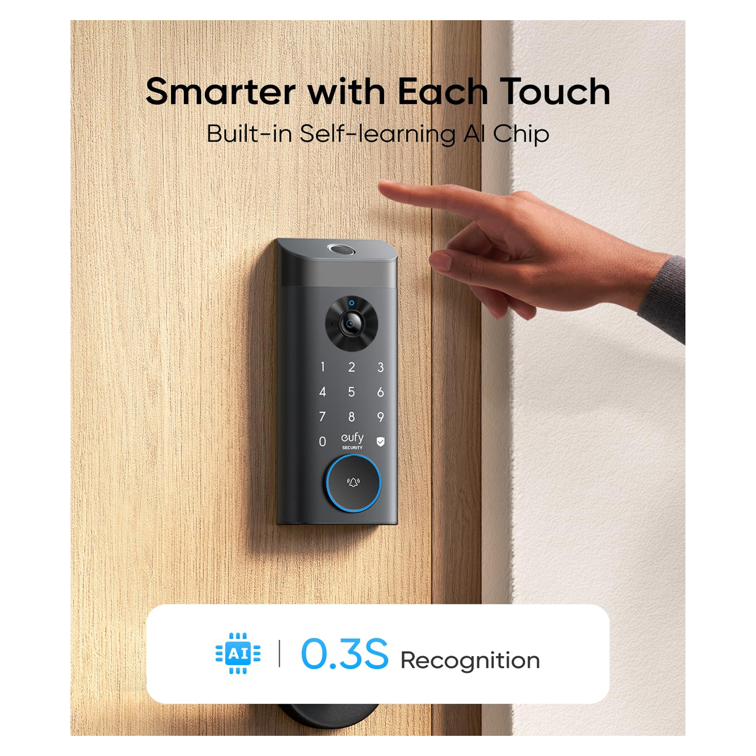 Anker Eufy Smart Video Lock E330 T85311Y1 Light Gray Secure Access — image 3