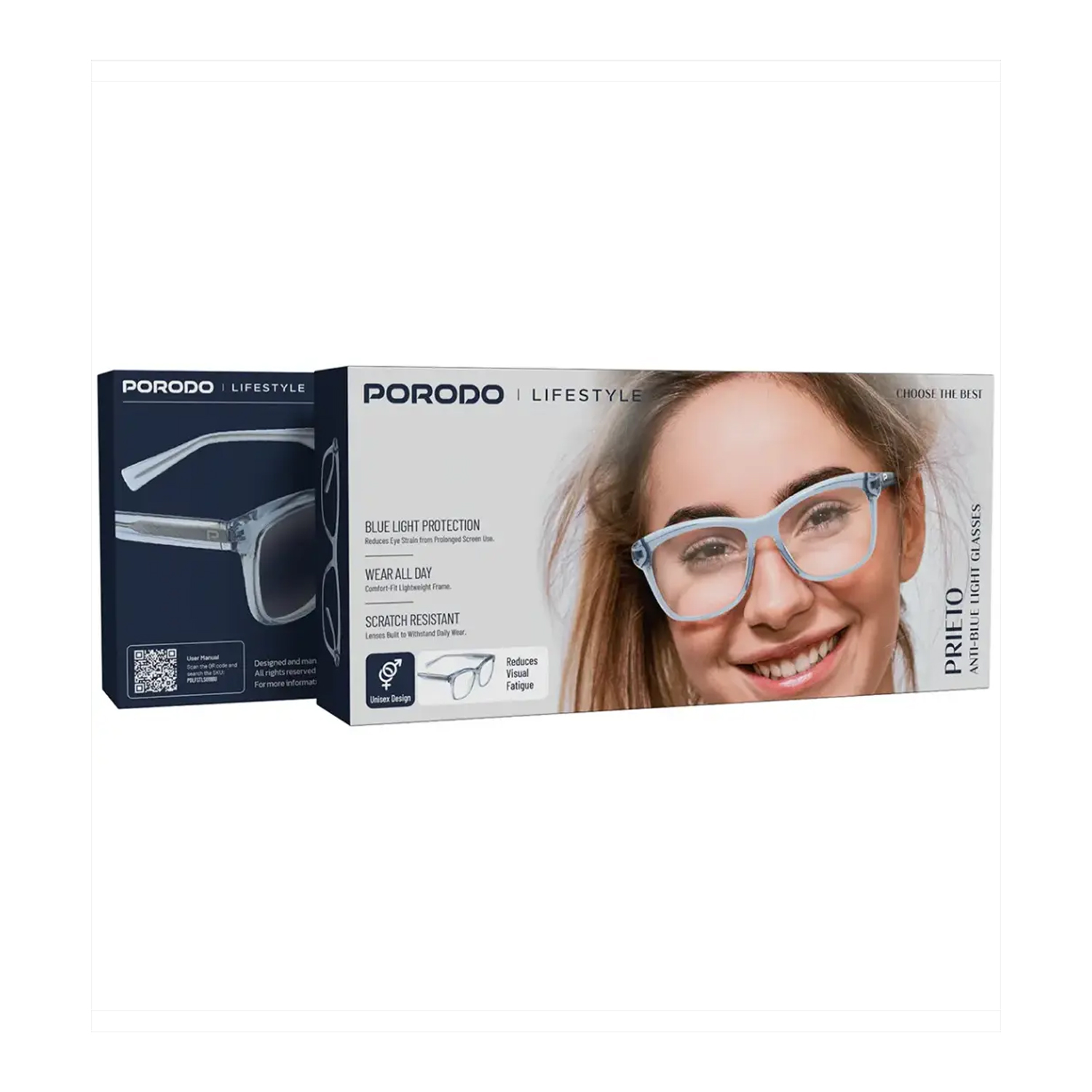 Porodo Lifestyle Prieto Anti Blue Light Glasses-Blue — image 2