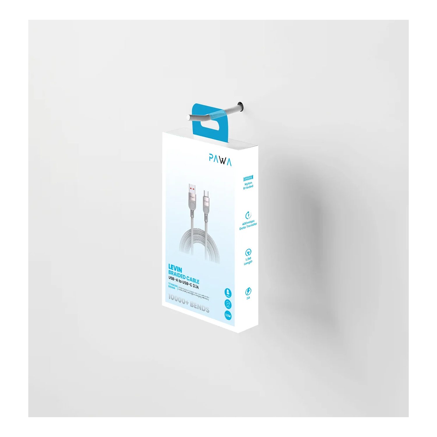 Pawa Levin USB A to Type C Braided Cable 1.2M — image 2