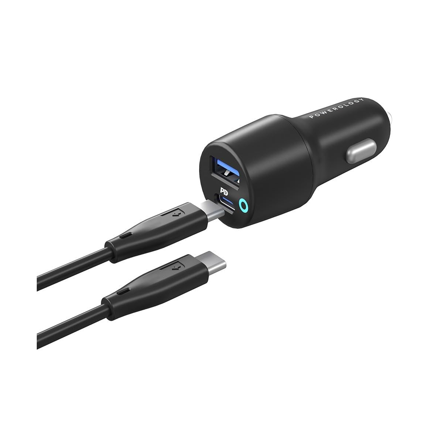 Powerology Volex 66W Dual Port Car Charger Blk PCCSR021BK — image 3