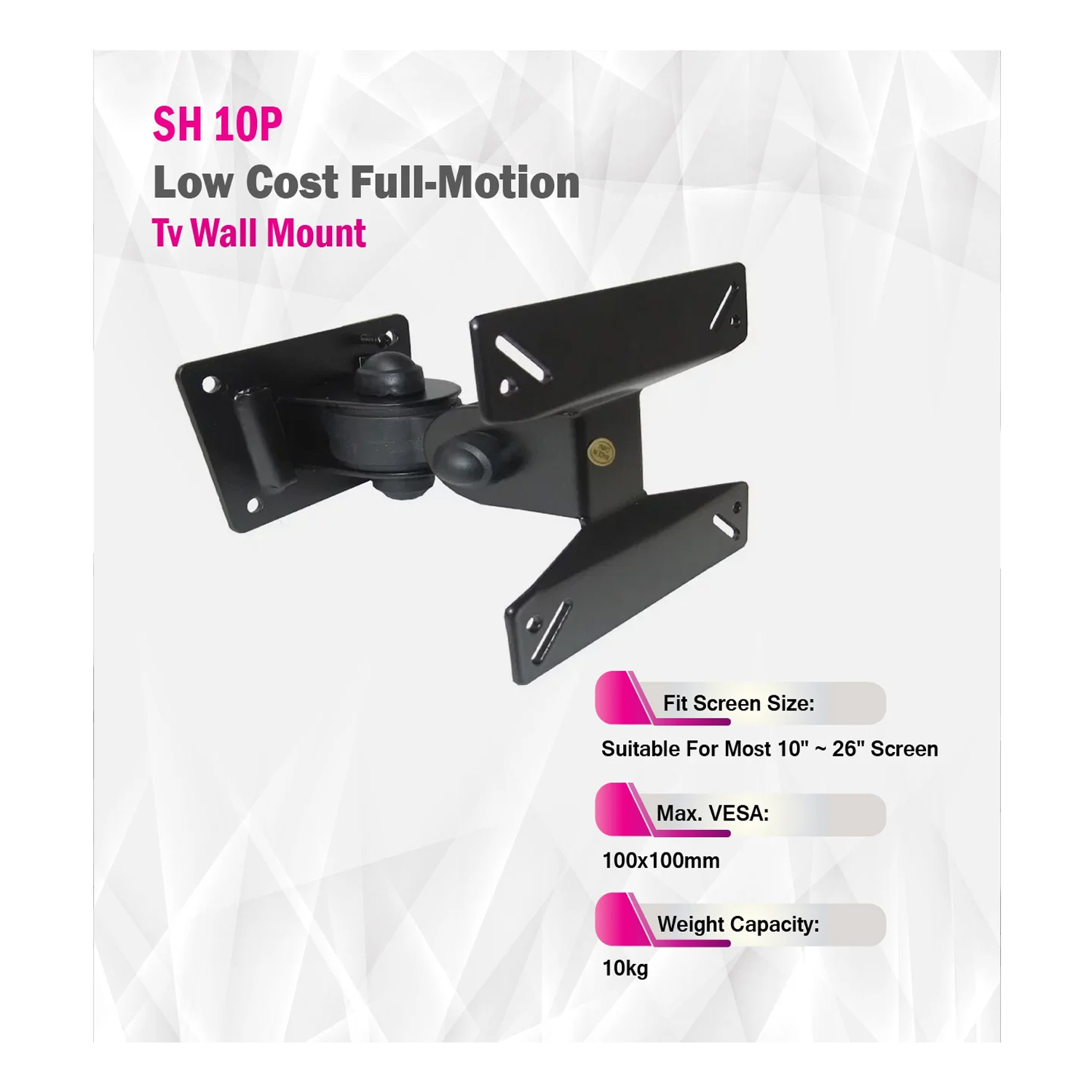 SKILL TECH SH 10P Low Cost Full-Motion TV Wall Mount — image 2