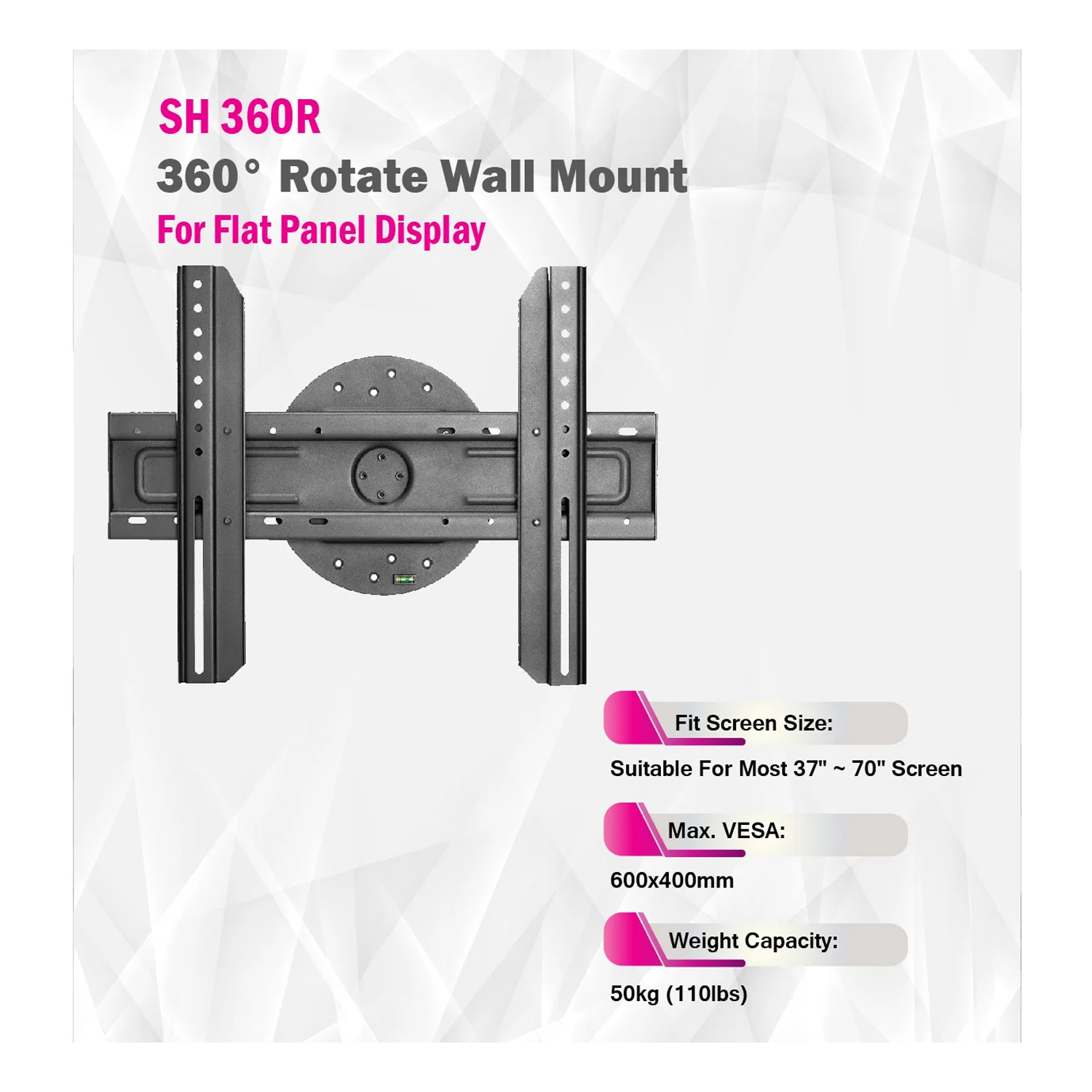 SKILL TECH SH 360R 360° Rotate Wall Mount For Flat Panel Display TV Wall Mount — image 3