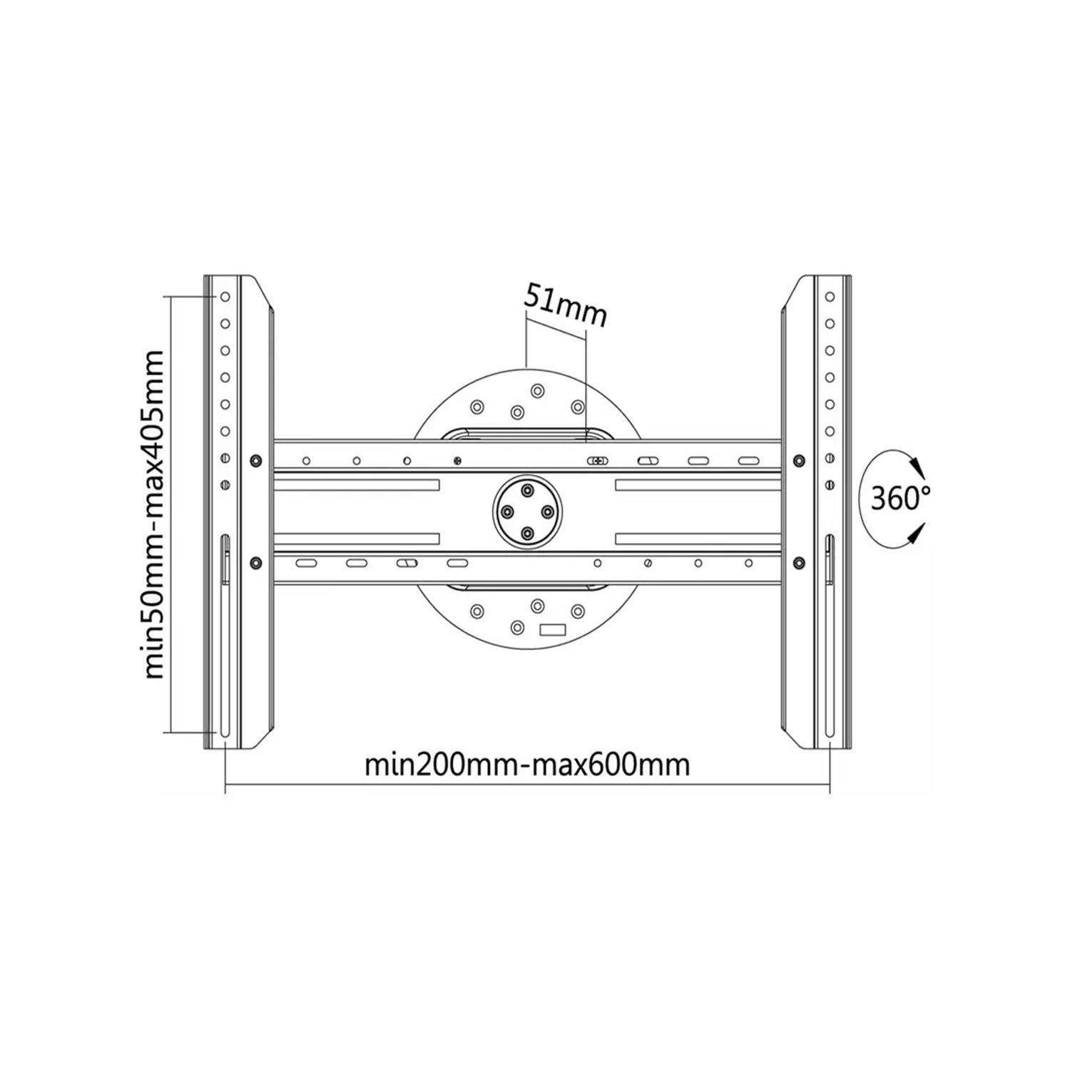 SKILL TECH SH 360R 360° Rotate Wall Mount For Flat Panel Display TV Wall Mount — image 2