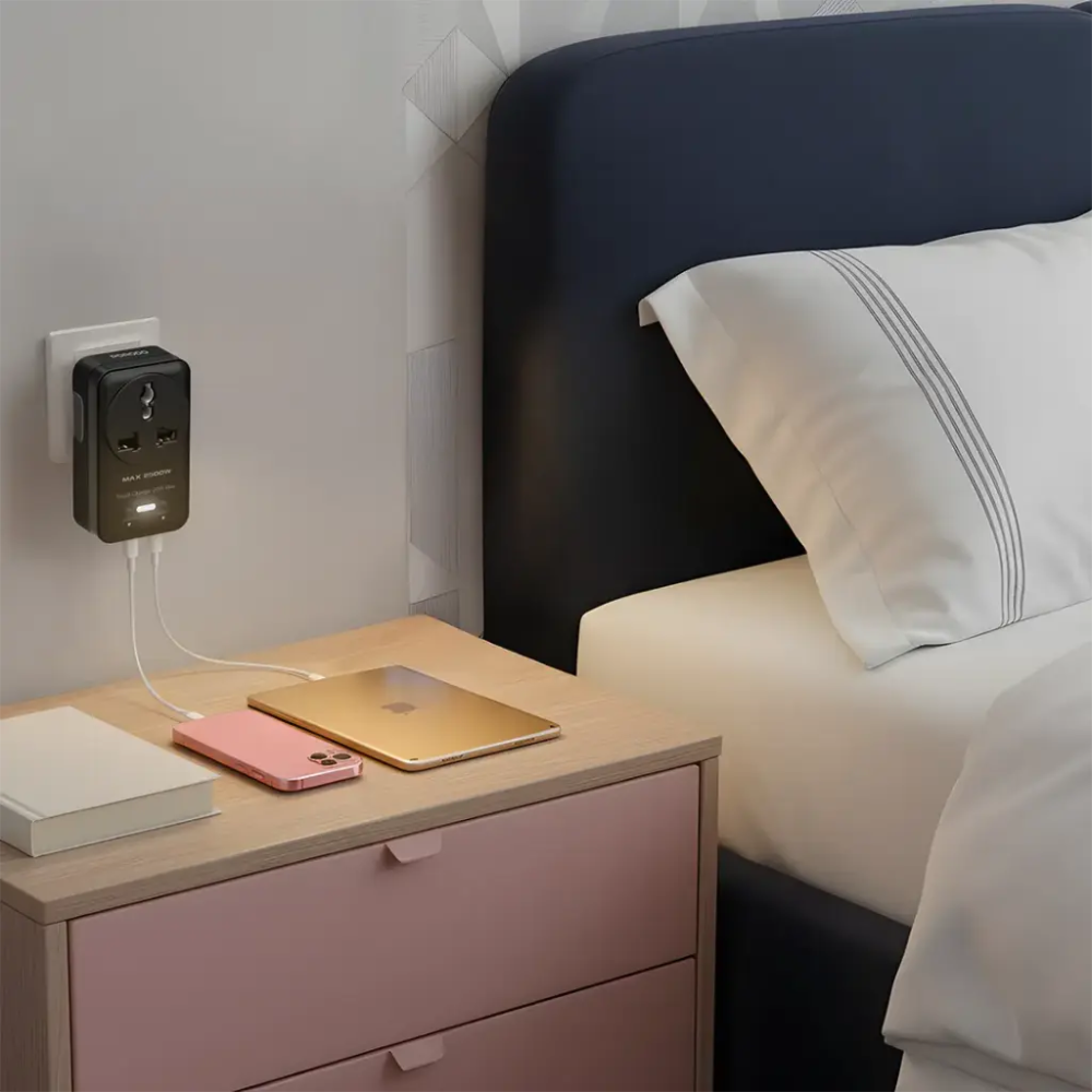 Porodo Velocitas Universal Ac Wall Socket Black Pdukaun01 Dbk — image 2