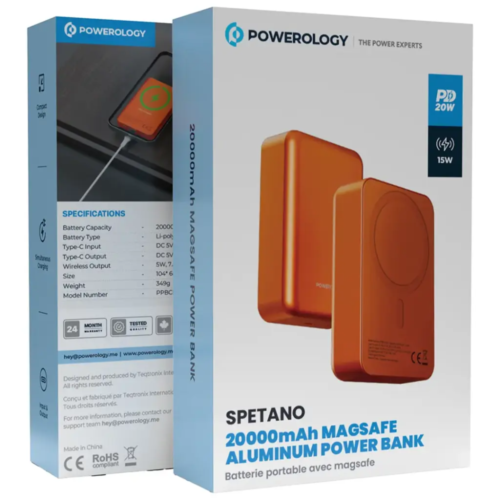 Powerology Spetano 20000 mAh , Megsafe Aluminum Power Bank PPBCHA330G — image 2