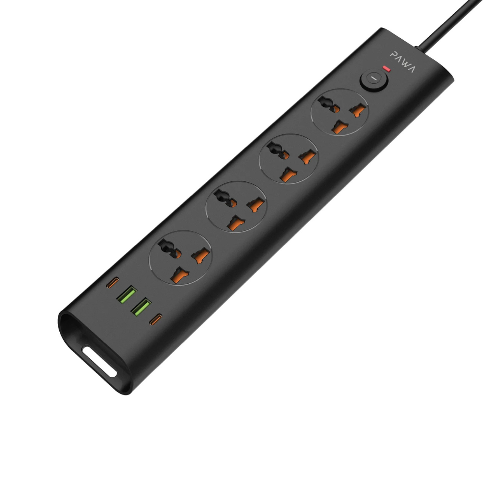 Pawa Universal Powerstrip 3000W 3.1A Black PW-PSTN314P — image 1