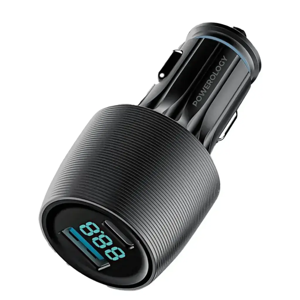 Powerology Velox 83W Dual Port Car Charger with Type C to Type C Cable 1M PCCSR020CBK — image 3