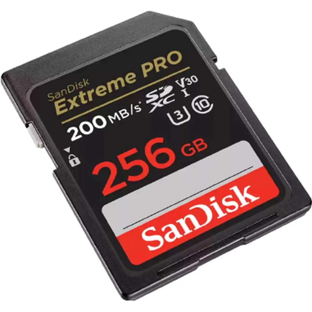 SANDISK Extreme Pro 256 GB SD,200/140MB/s RW,C10,UHS,U3,V30,RPD2,4x6 Box,W/JC,Global SDSDXXD-256G-GN4IN — image 3