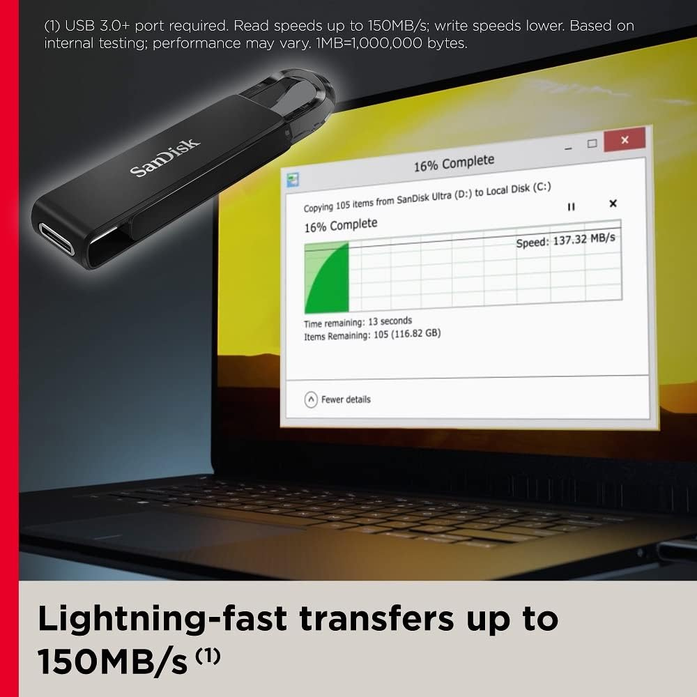 SanDisk Ultra USB Type-C Flash Drive 256GB 150MB/s SDCZ460-256G-G46 — image 3