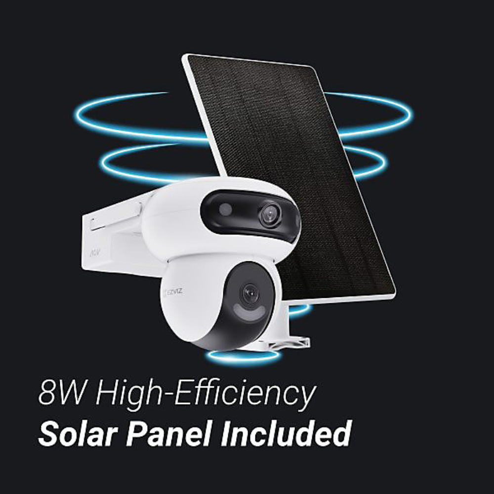 EZVIZ HB90 Dual 2K Smart Battery Camera with Solar Panel Kit — image 3
