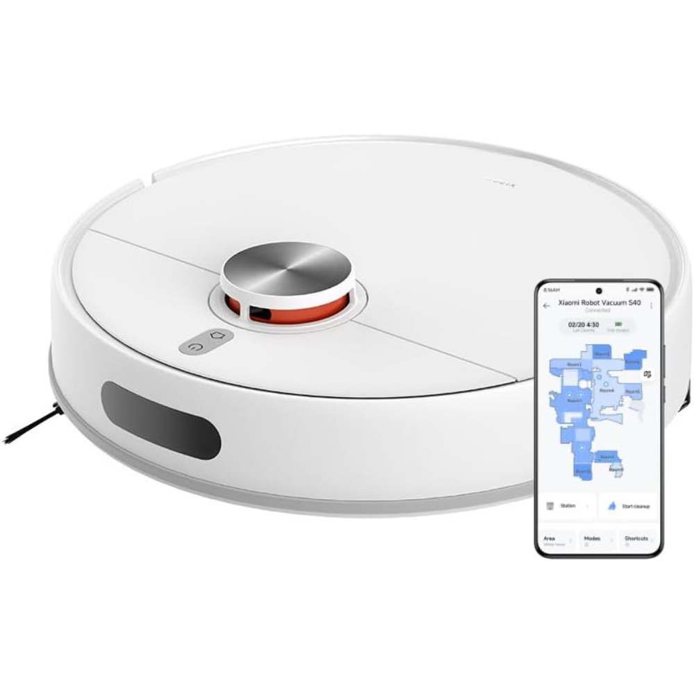 Xiaomi Robot Vacuum S40 UK, 10000Pa suction, 5200 MAH Battery, anti tangle technology, LSD laser navigation, App control. — image 1