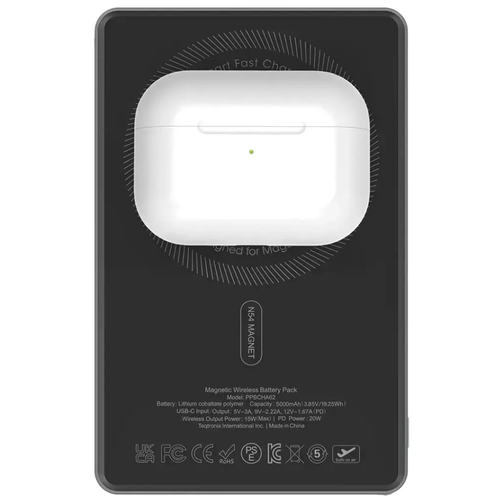 Powerology MagVolt 5000mAh Magnetic Power Bank PPBCHA62BK — image 2