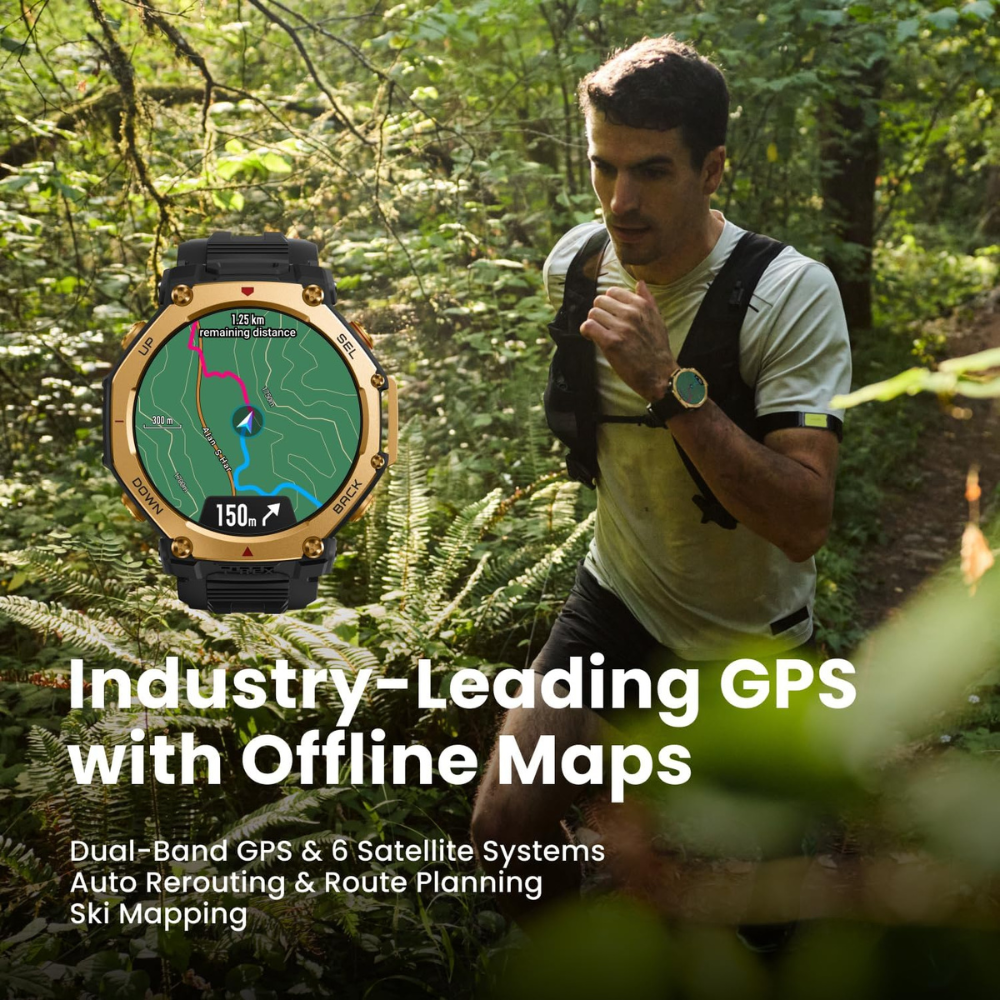 Amazfit T-Rex 3 Pro 48mm Smart Watch Black - Genuine Rugged GPS Smartwatch — image 2