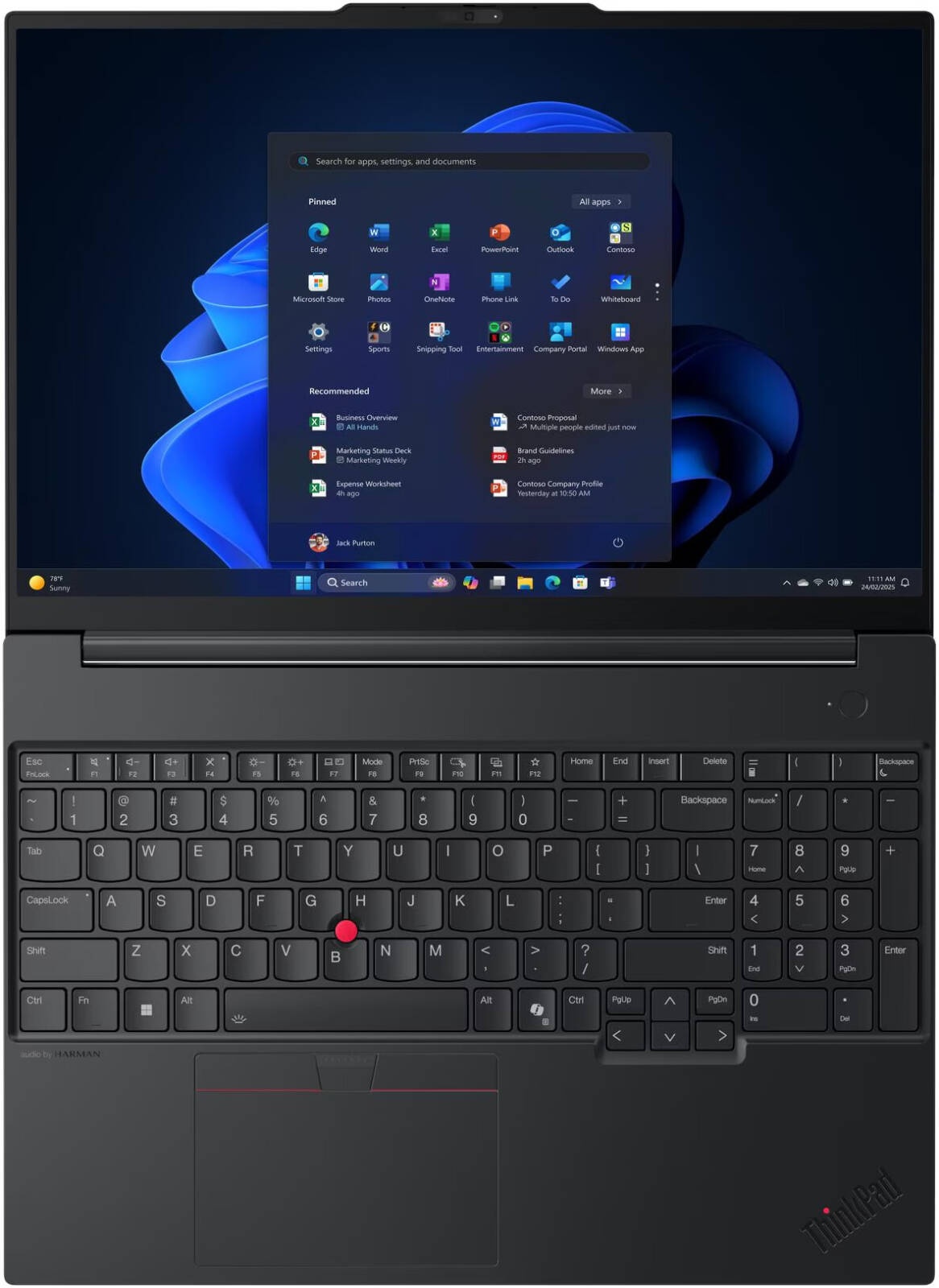 Lenovo ThinkPad E16 Gen 3 Laptop, 16" WUXGA IPS 60Hz Display, Intel Core Ultra 7 255H, 16GB RAM, 512GB SSD, Intel Arc 140T GPU, Backlit English (EU) K/B, No OS, Black | 21SR005NGQ — image 4