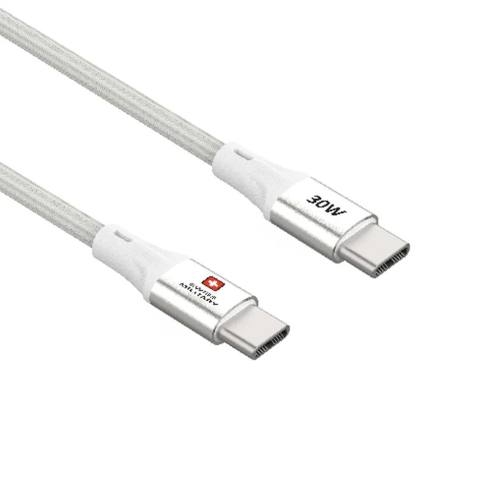 Swiss Military USB C to C 30W 1.2 Meters White — image 2