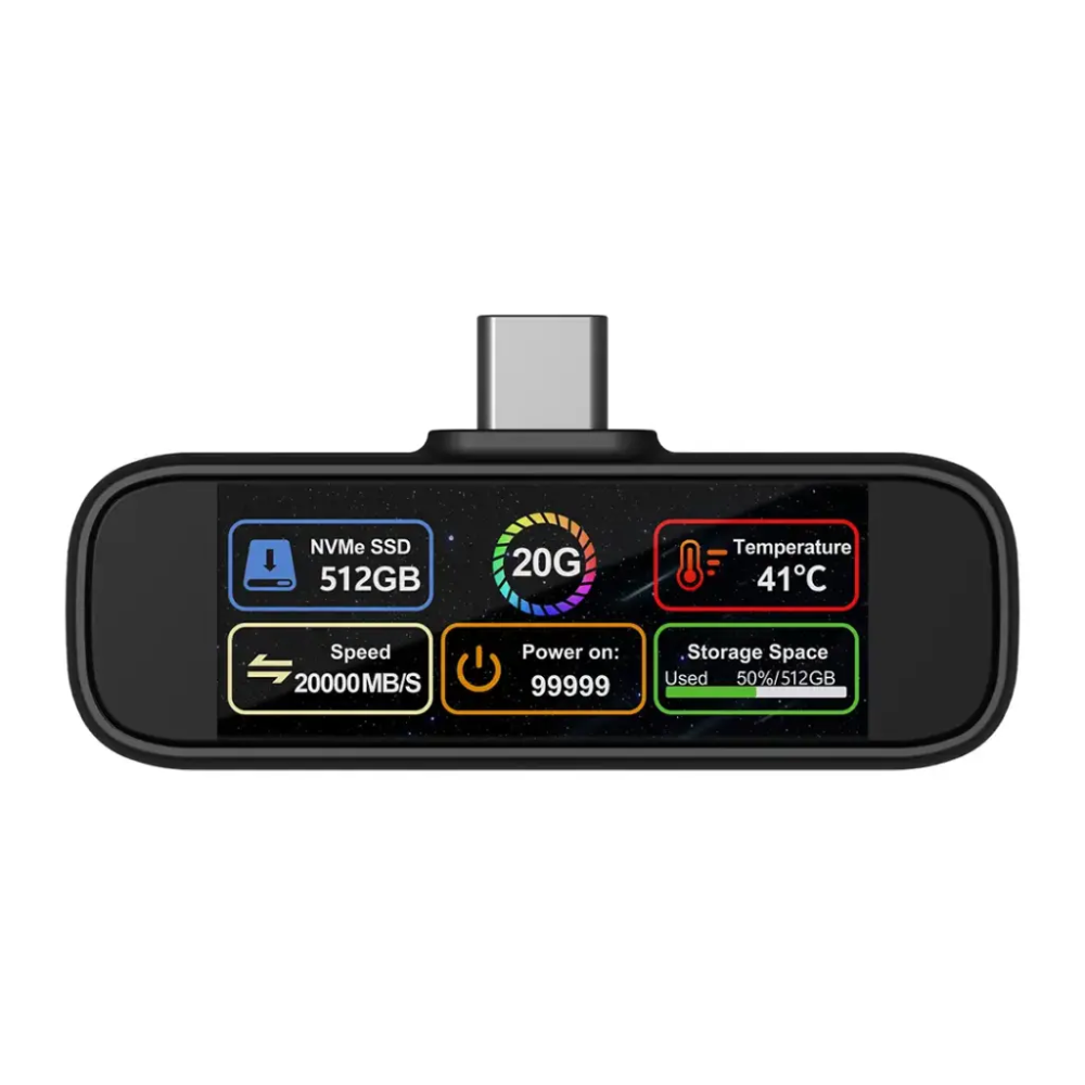 Powerology Vaultx 512 GB Mini Portable SSD Drive 20 Gbps PWP512GBK — image 2