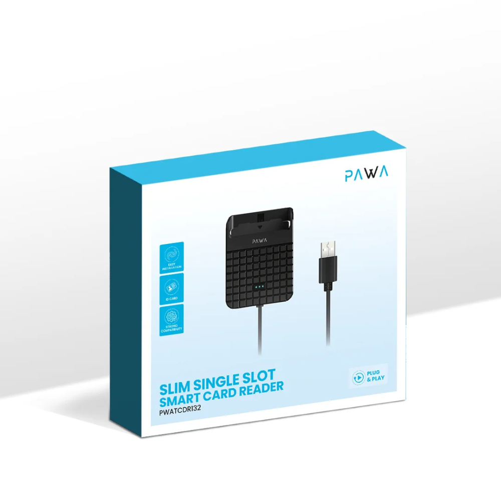 Pawa Slim Single Slot Smart Card Reader PW-ATCDR132-BK — image 3