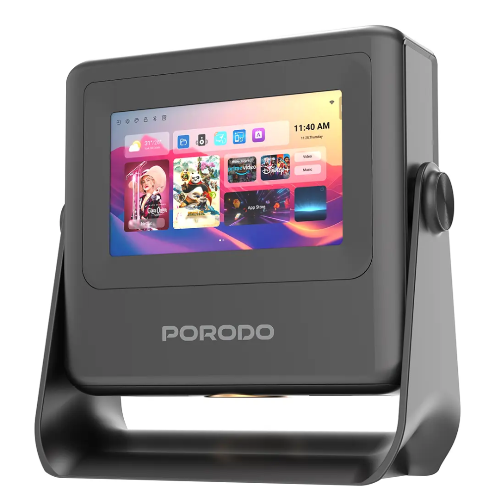 Porodo Lifestyle Optivis Smart Hd Projector Ultra Wide Screen Black Pda10 Bbk — image 1