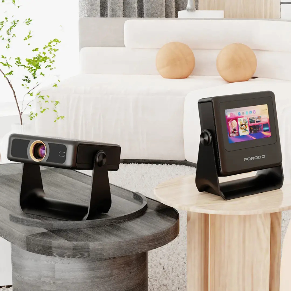 Porodo Lifestyle Optivis Smart Hd Projector Ultra Wide Screen Black Pda10 Bbk — image 2