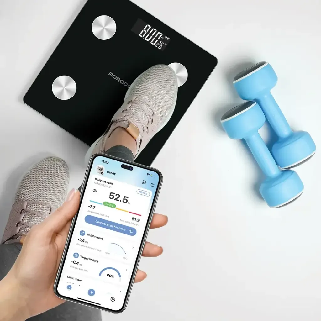 Porodo Lifestyle Gravis Smart Body Scale Fat & BMI - Ultimate Health Monitor Future IT — image 3