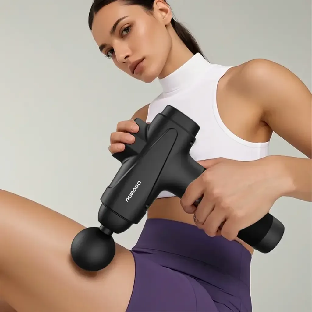 Porodo Lifestyle Multi-Head Deep Massage Gun Black - Ultimate Muscle Relief — image 1