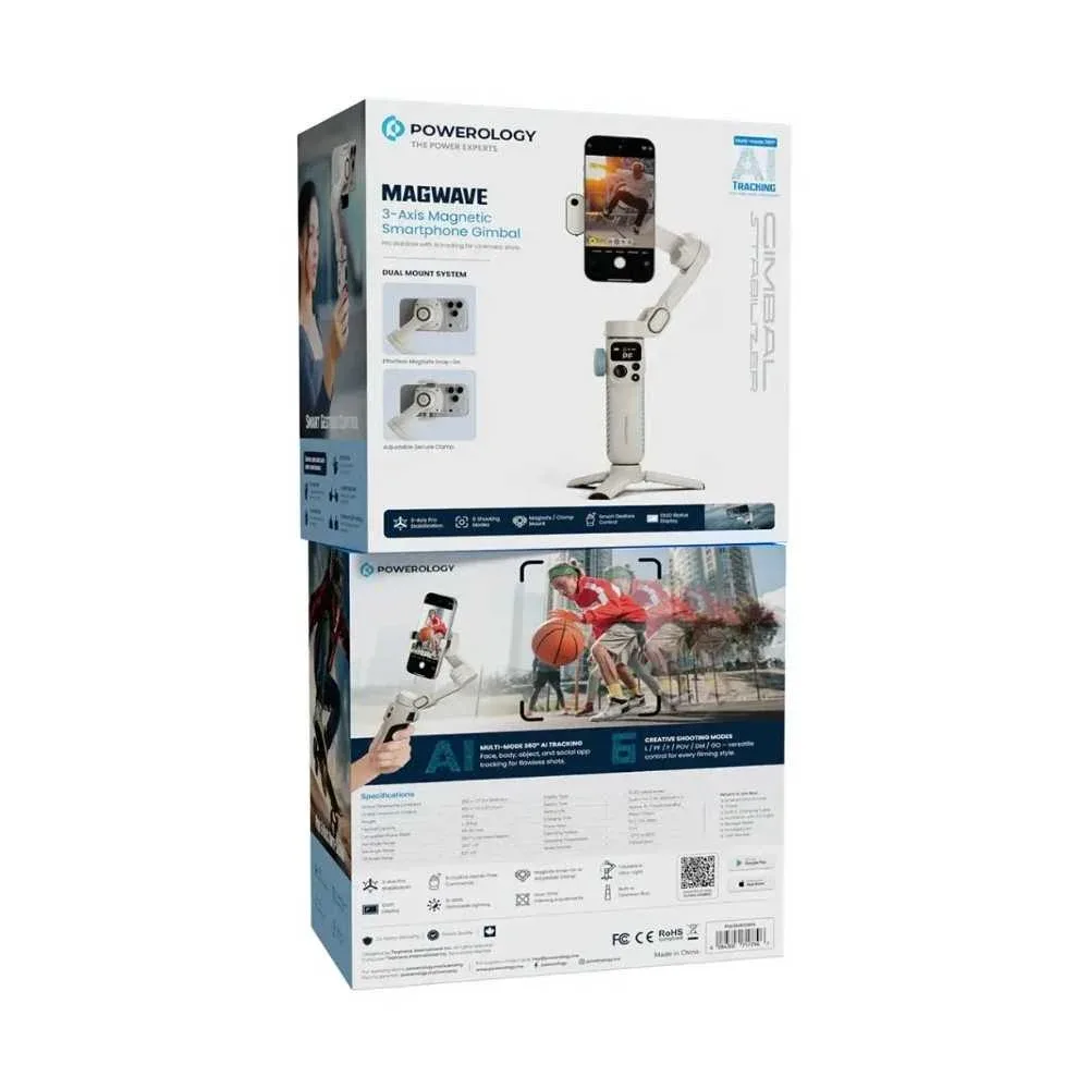 Powerology MagWave 3-Axis Magnetic Smartphone Gimbal – Professional Stabilizer — image 2