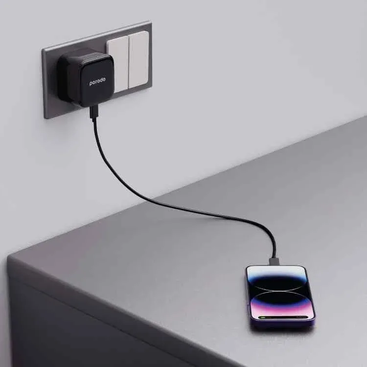 Porodo 35 W Pd Dual Port Quick Charger with Usb to Usb C Cable — image 4