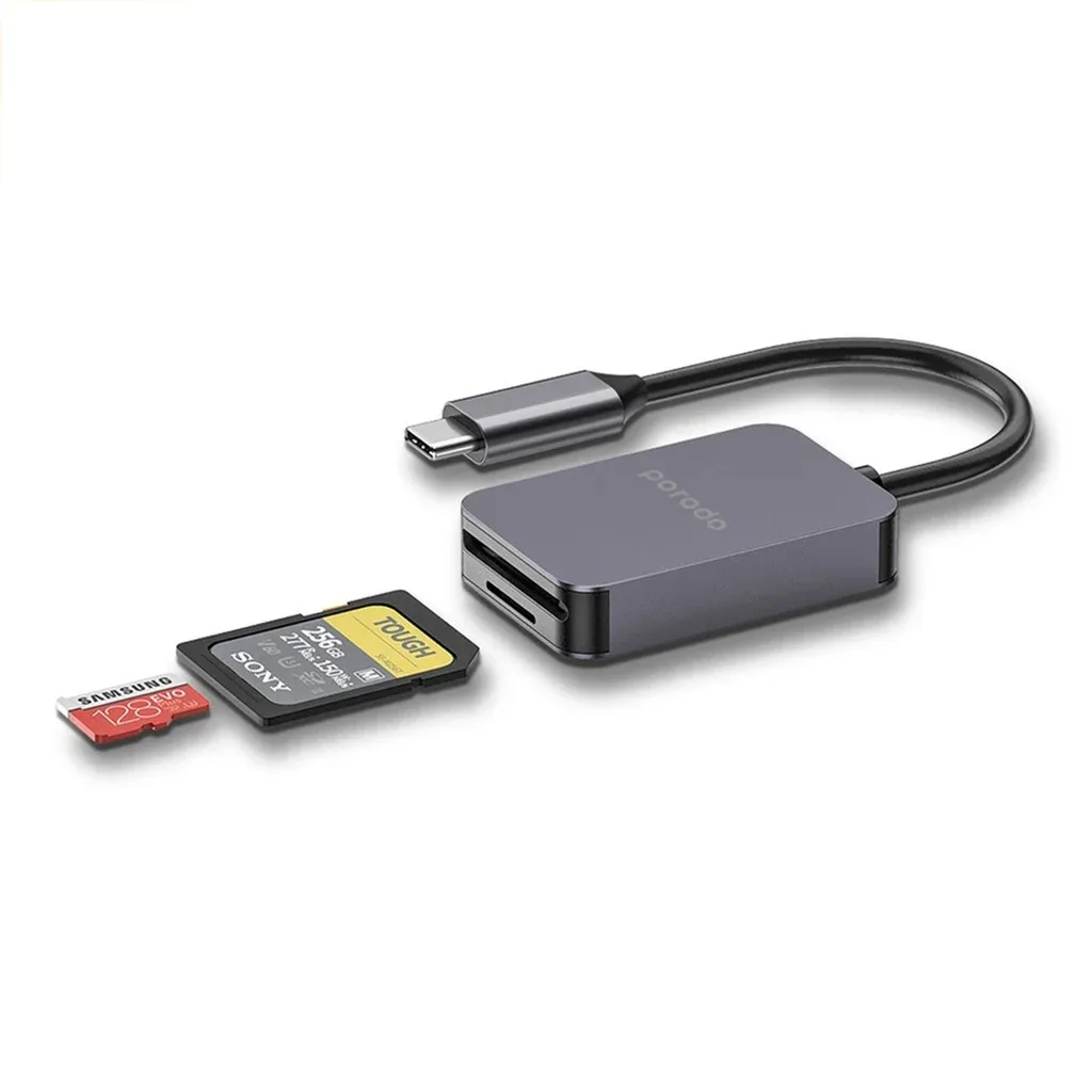 Porodo 2 in 1 Usb C Card Reader 3.0 — image 1