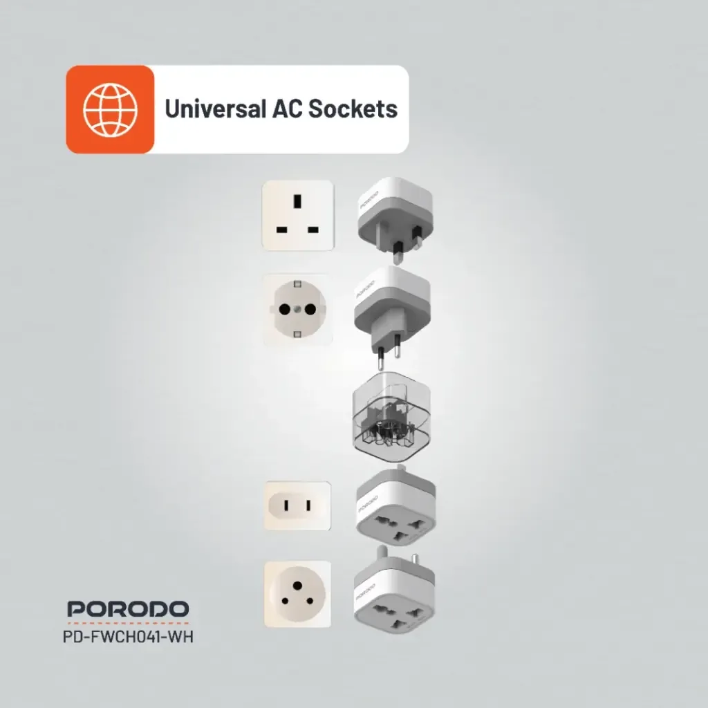 Porodo 150+ Countries Univesal AC Adapter — image 3