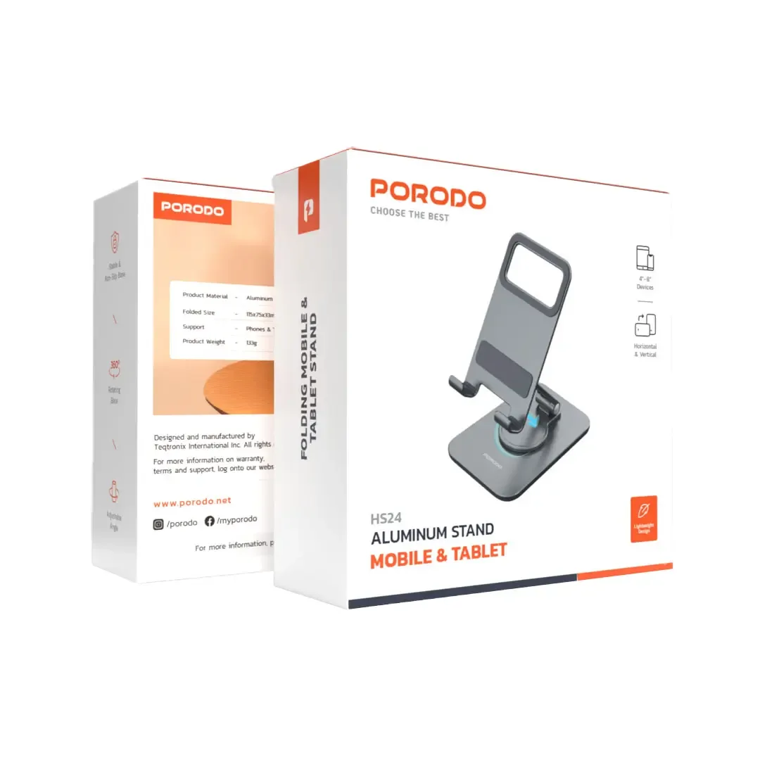 Aluminum Tablet Stand Ultimate Stability – PORODO Aluminum Stand Mobile & Tablet — image 2
