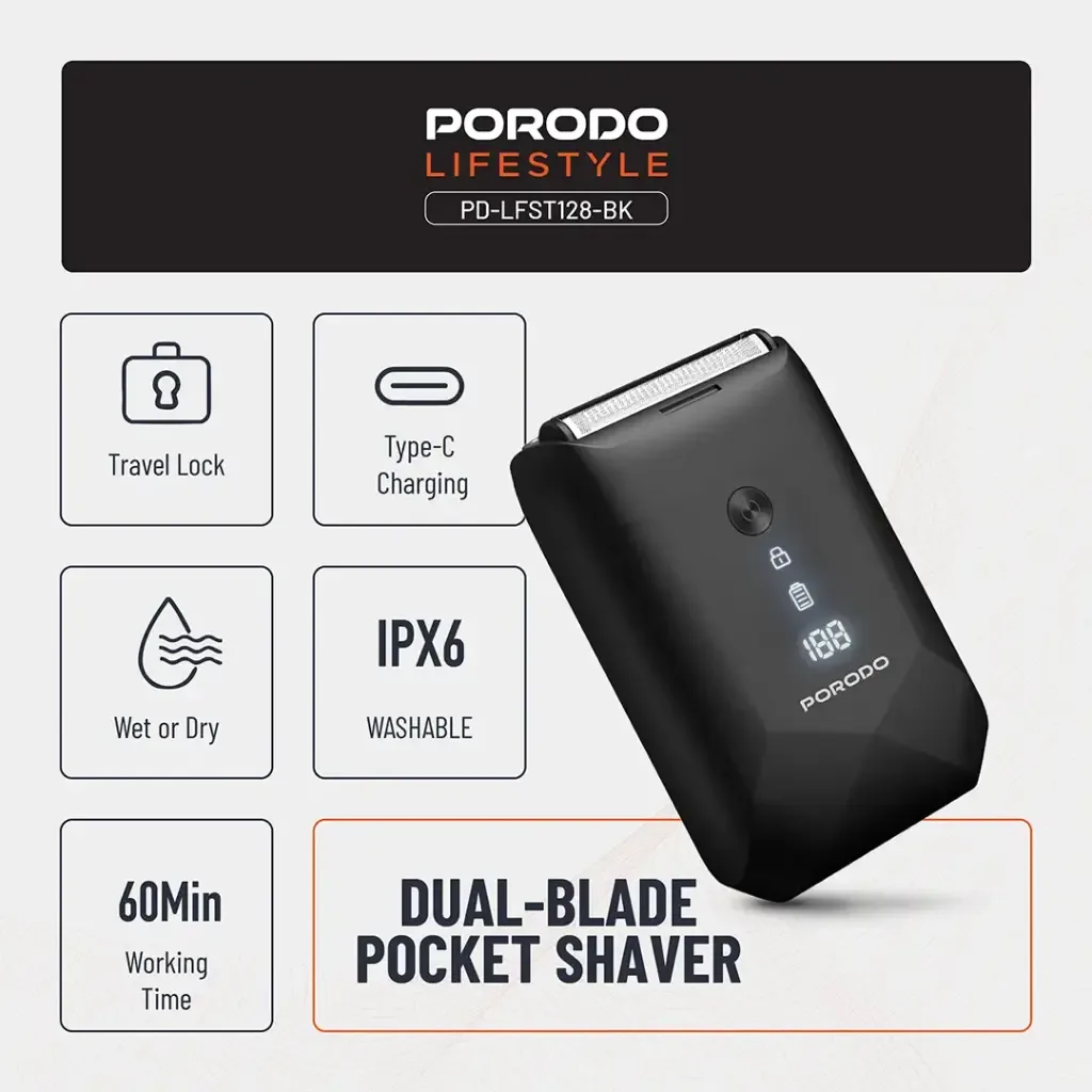 Pocket Shaver Powerful Grooming – PORODO Dual Blade Pro — image 2