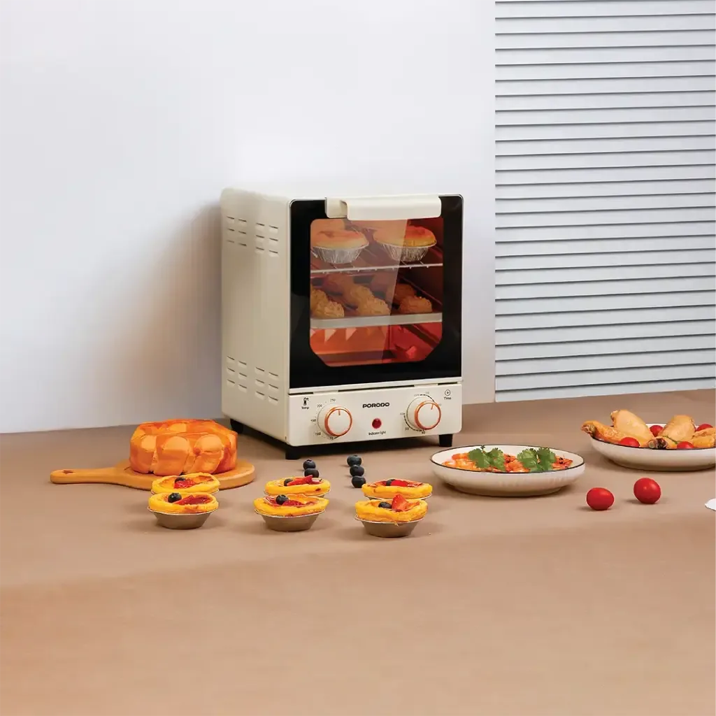 Porodo Vertical Design Temp Glass Mini Oven — image 2
