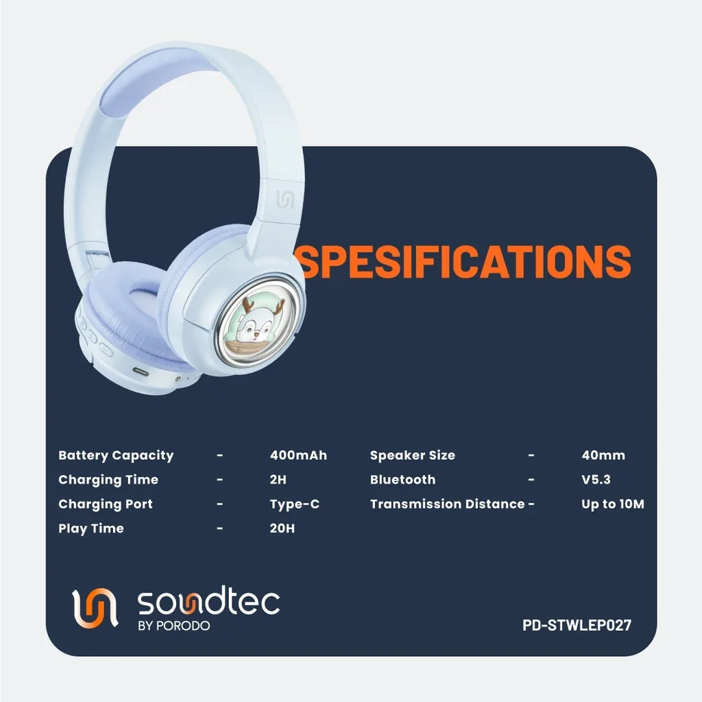 Soundtec Moose Wireless Kids Headphone 85 Db Safe Sound — image 3