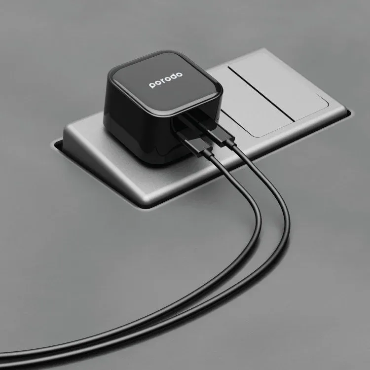 Porodo 35 W Pd Dual Port Quick Charger with Usb to Usb C Cable — image 3