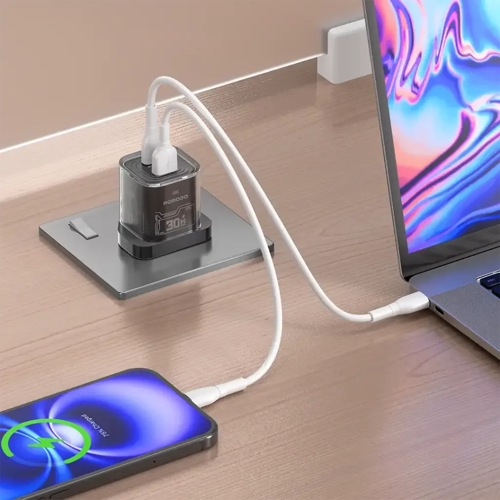 Porodo Tezclarte Dual Port Quick Wall Charger — image 4