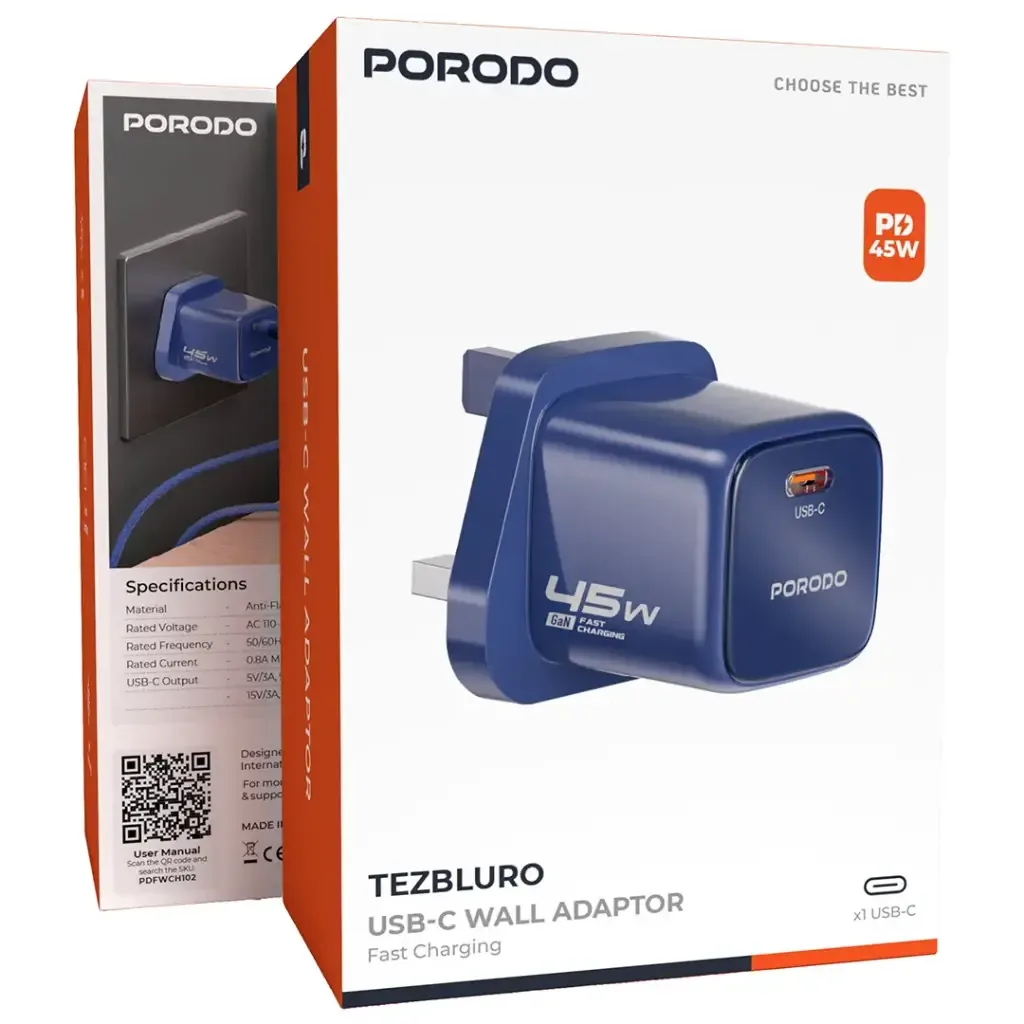 Porodo Tezbluro Usb C 45 W Wall Adapter — image 3