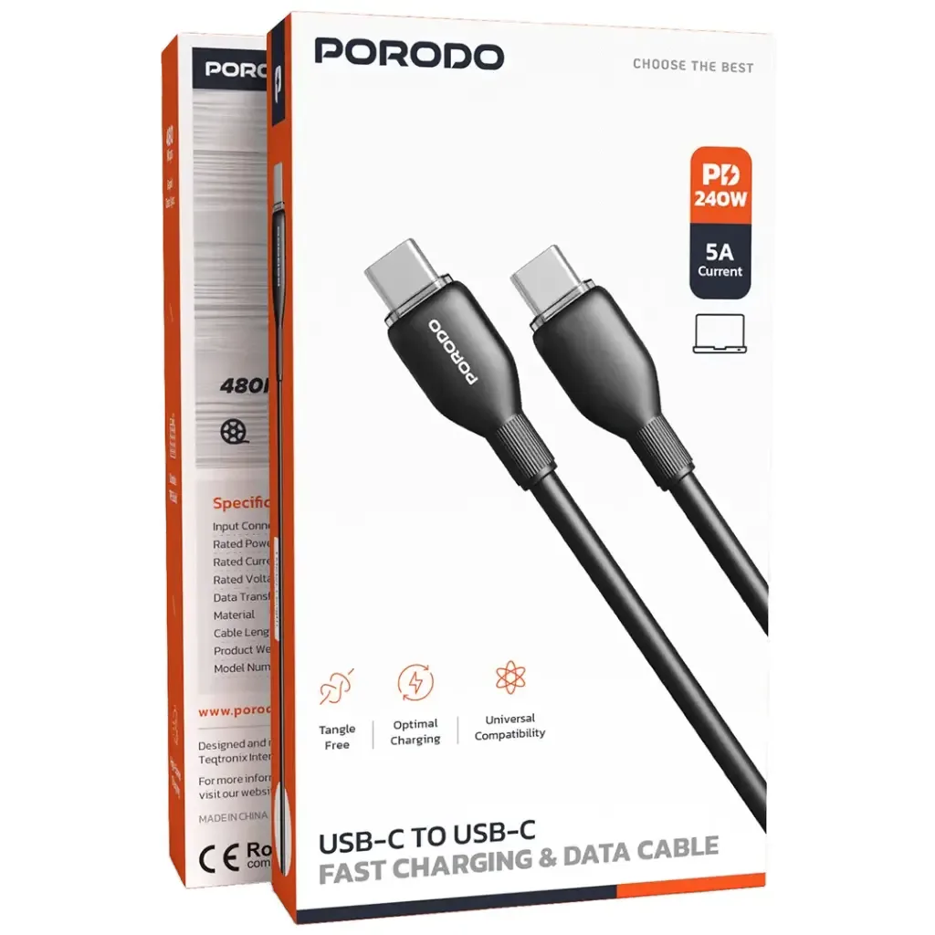 Porodo USB Cable to USB C – Ultimate 240W Power Delivery Fast Charge — image 3