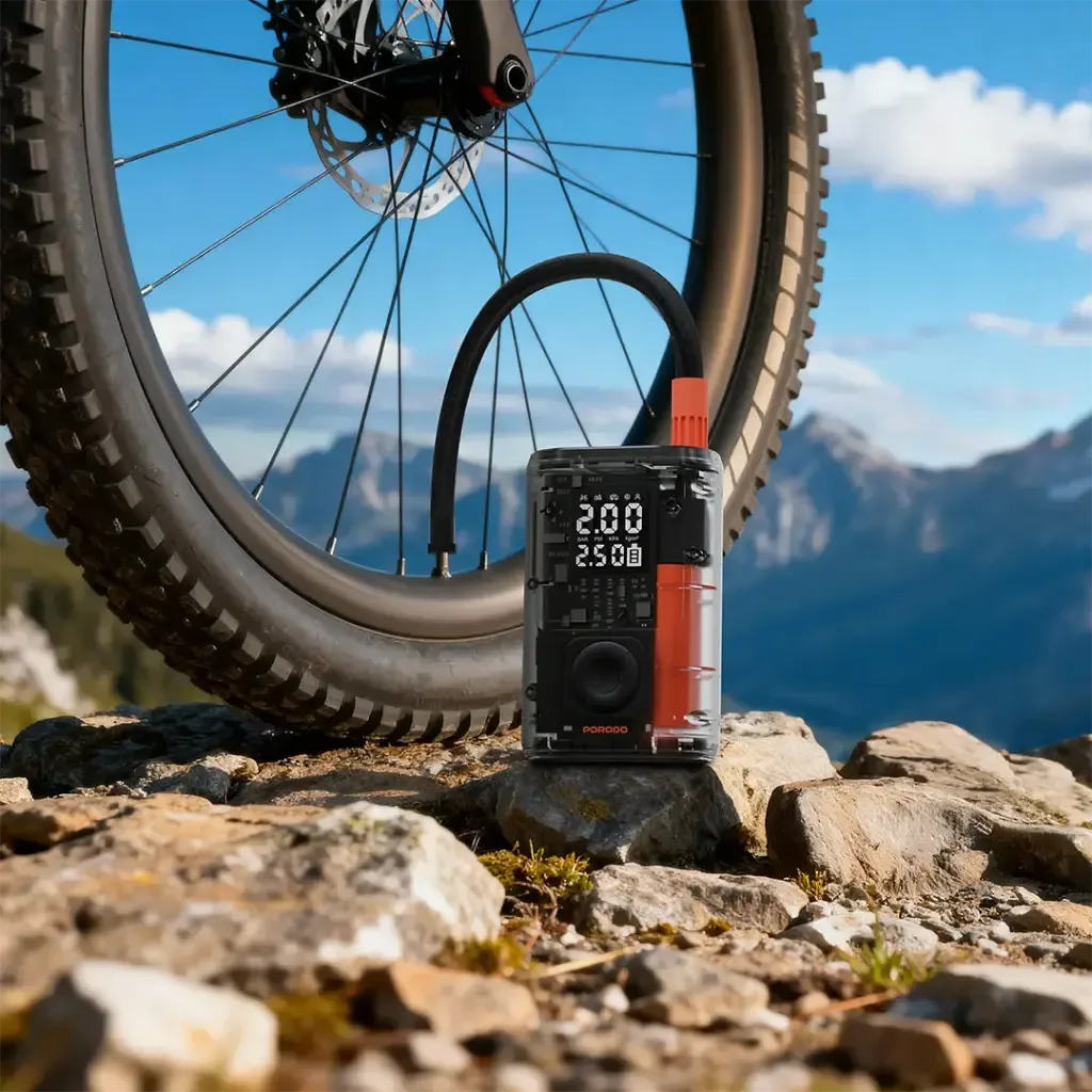 Porodo Vyrox Car Tire Inflator – Real-Time Pressure Display — image 4