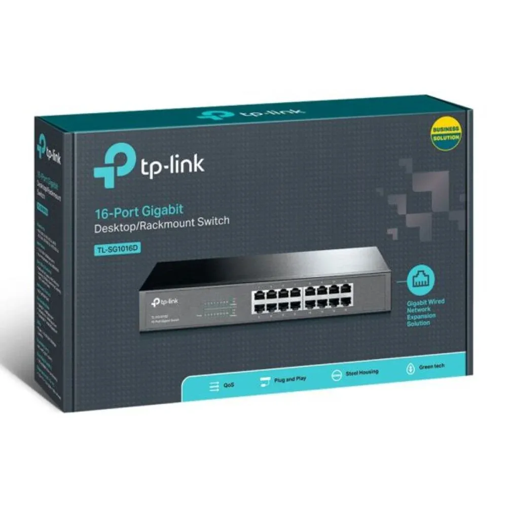 TP-Link SG1016D Switch 16-Port Gigabit Desktop Rackmount — image 1