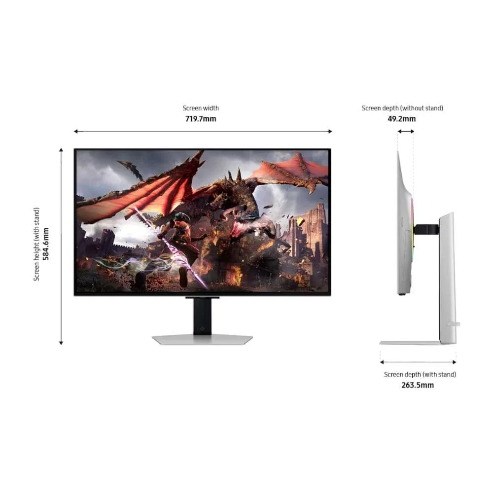 Samsung 32" LS32DG802SMXUE UHD OLED Flat Gaming Monitor, Smart 240HZ, 0.3MS — image 4