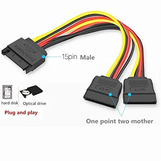 HAYSENSER SATA Cable 15 Pin Male to FM 20CM- Buy Original — image 2